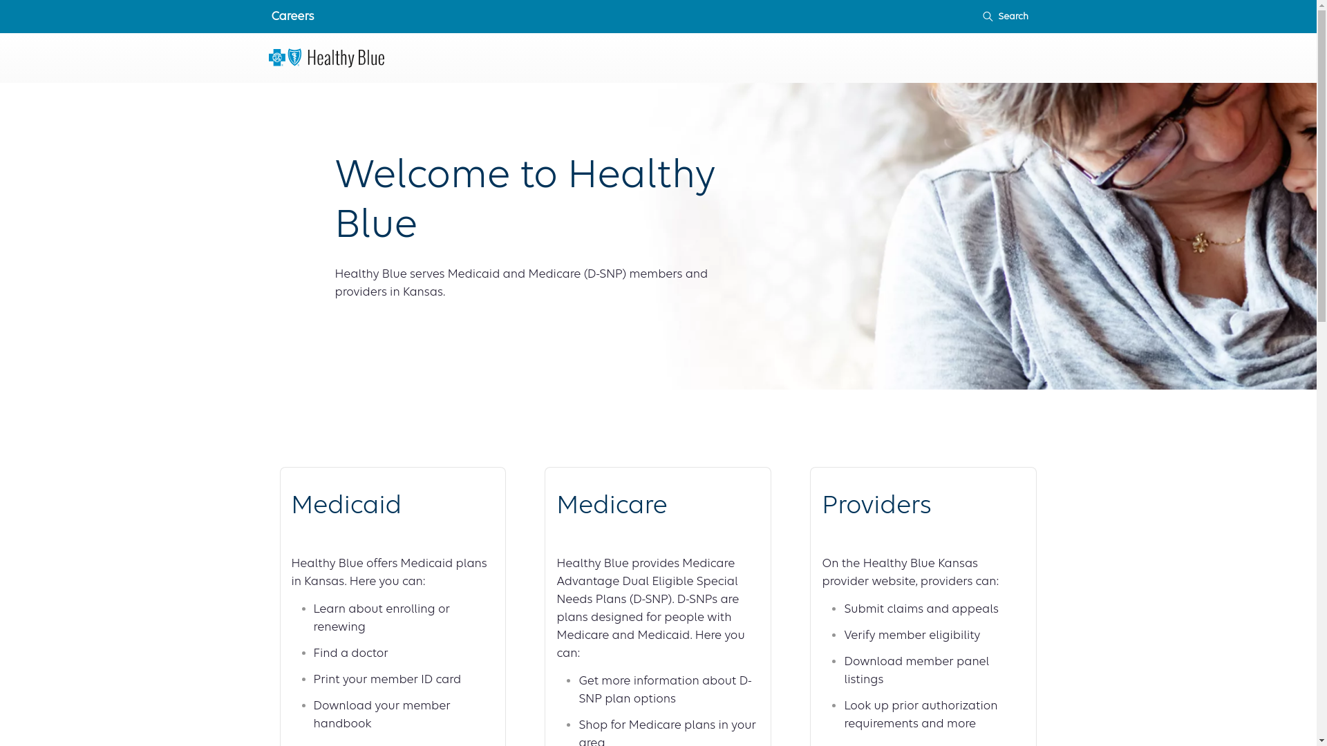 website screenshot of https://healthybluekansas.com/