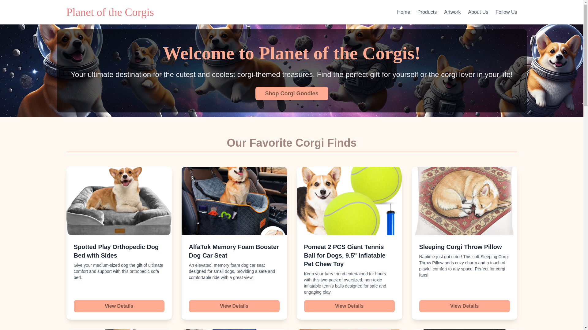 website screenshot of https://planetofthecorgis.pages.dev/