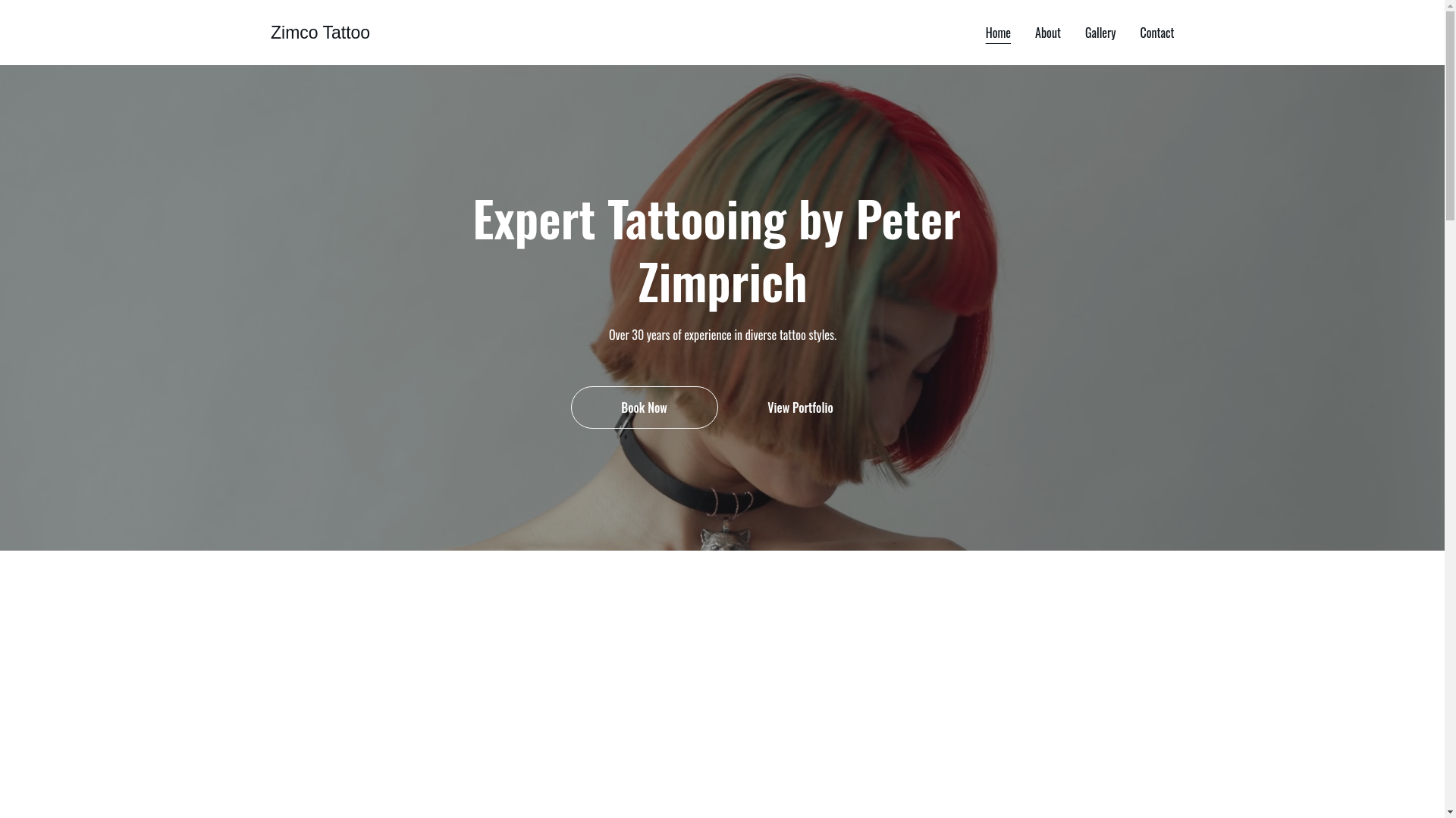 website screenshot of https://zimcotattoo.com/