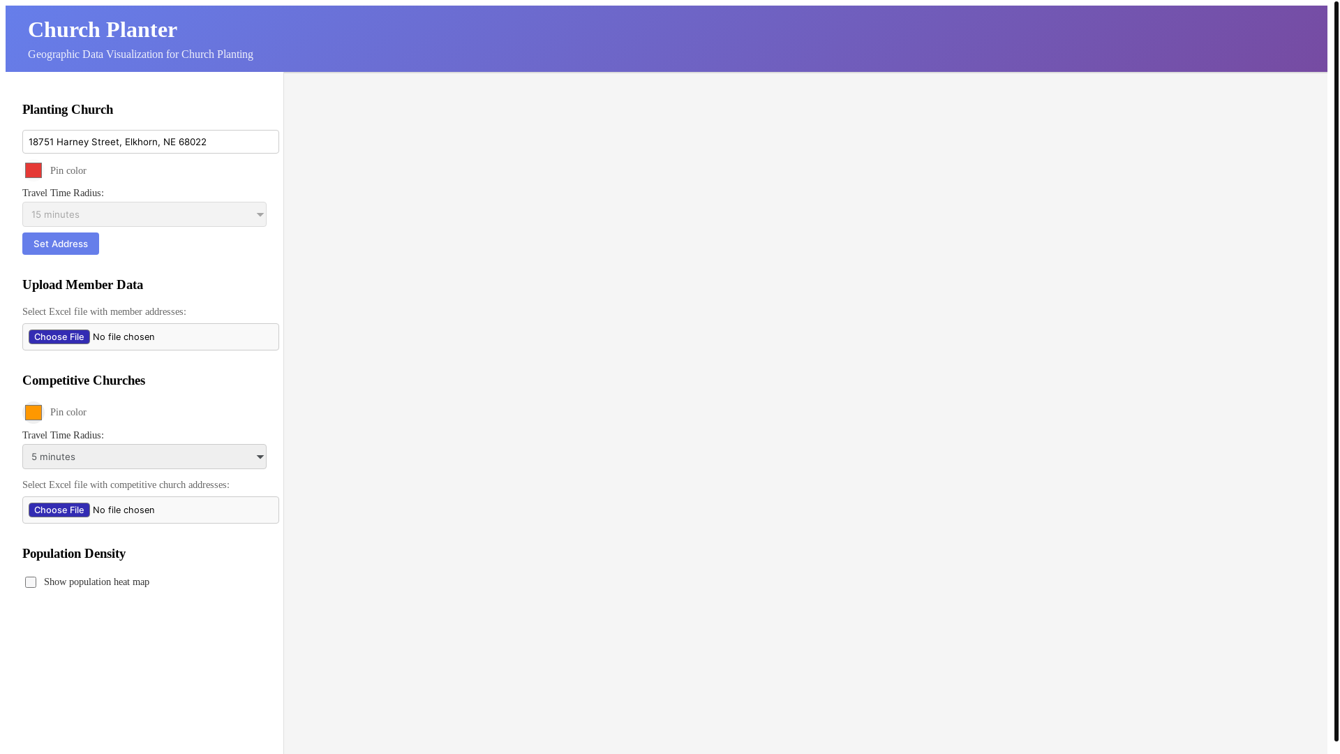 website screenshot of https://churchplanter.io/
