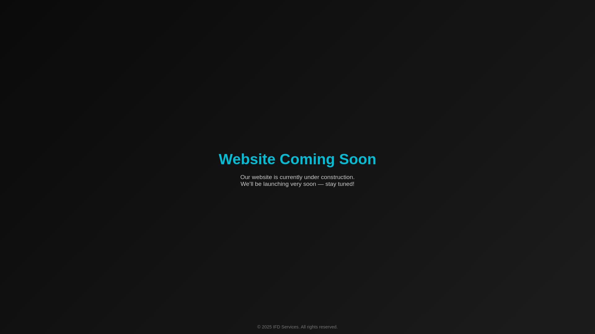 website screenshot of https://ifdservices.uk/
