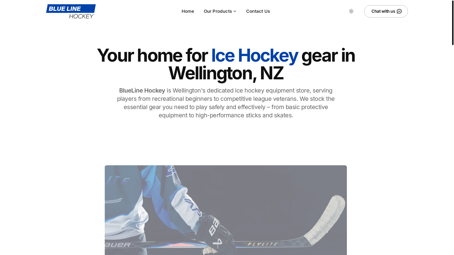 website screenshot of https://blueline-hockey.pages.dev/