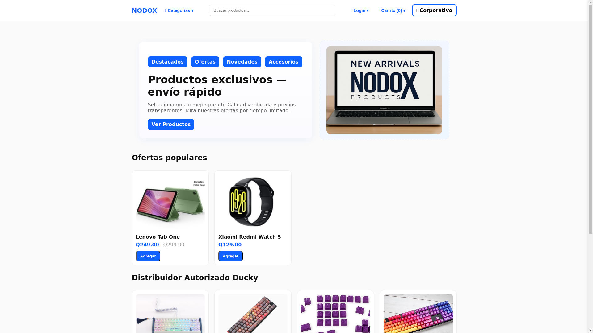 website screenshot of https://nodox-landing.pages.dev/