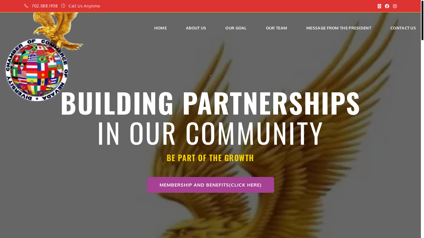 website screenshot of https://www.dccofnevada.com/