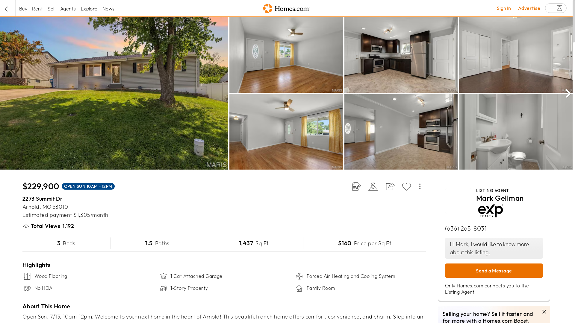 website screenshot of https://www.homes.com/property/2273-summit-dr-arnold-mo/ptyvjy0v9ce86/