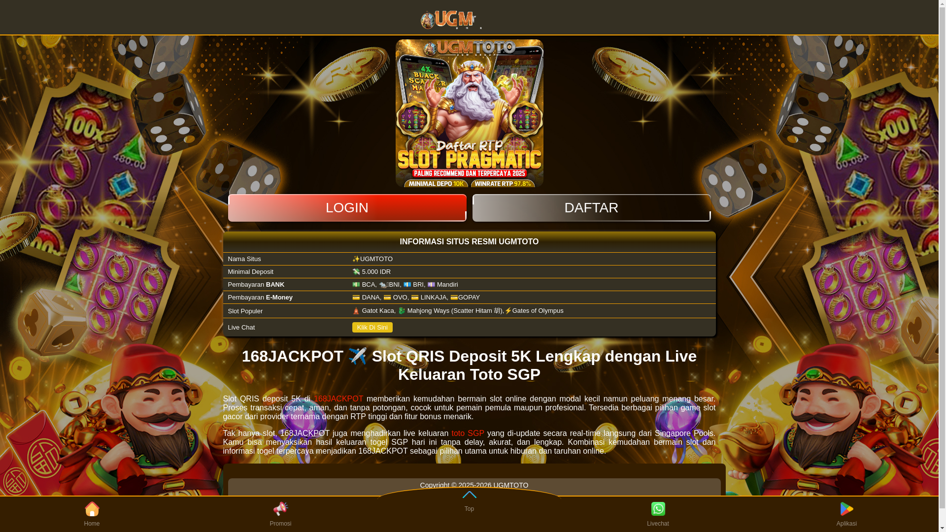 website screenshot of https://168jackpot.pages.dev/