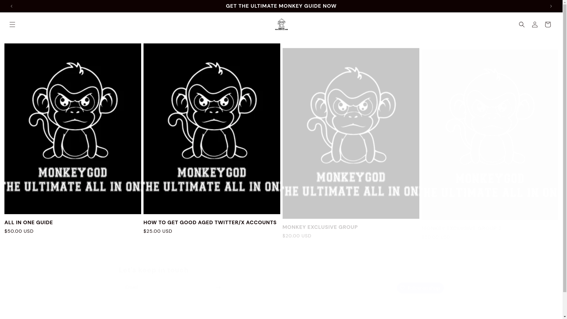 website screenshot of https://monkeygod.myshopify.com/