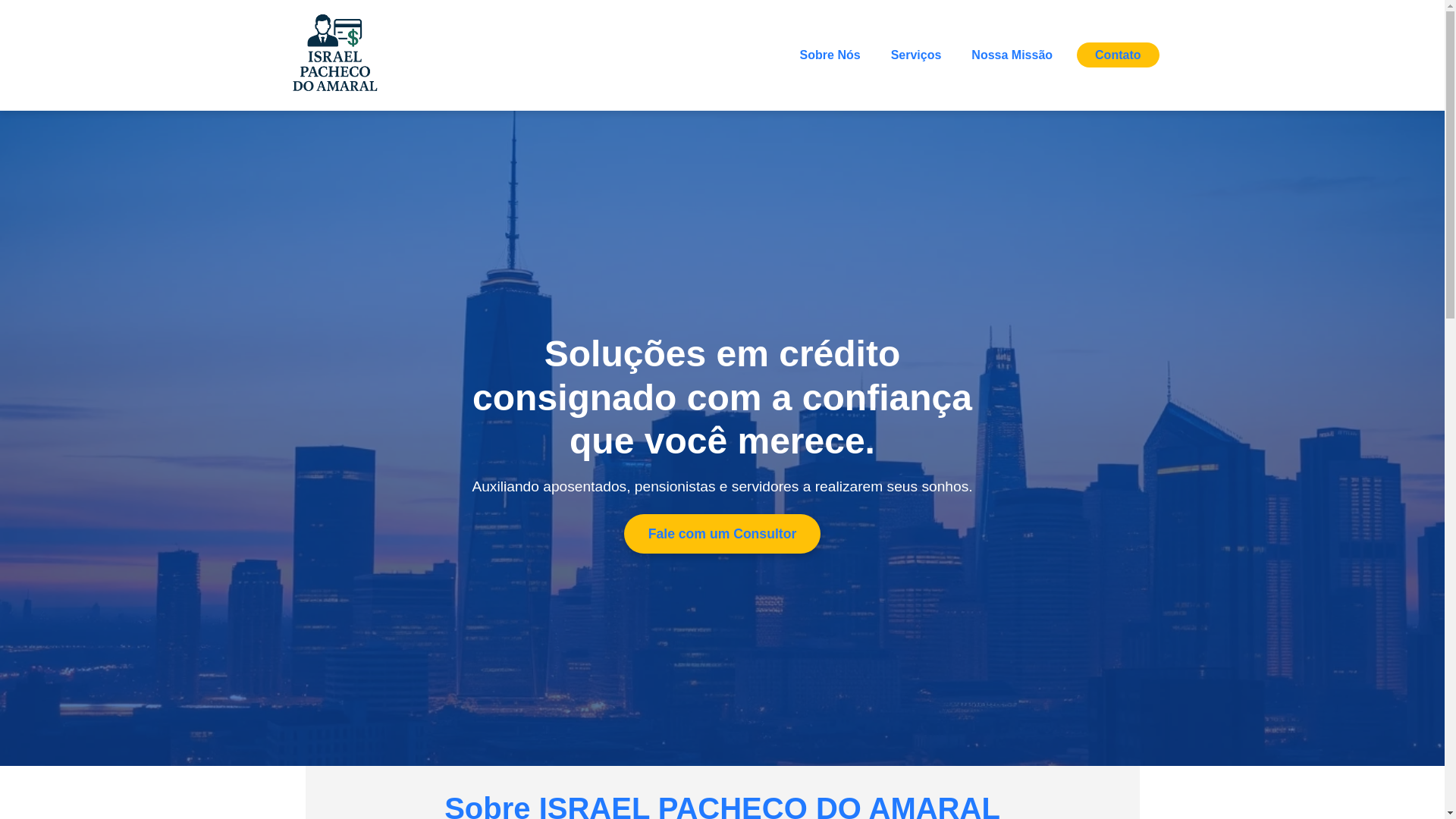 website screenshot of https://israelpachecodoamaral.com.br/