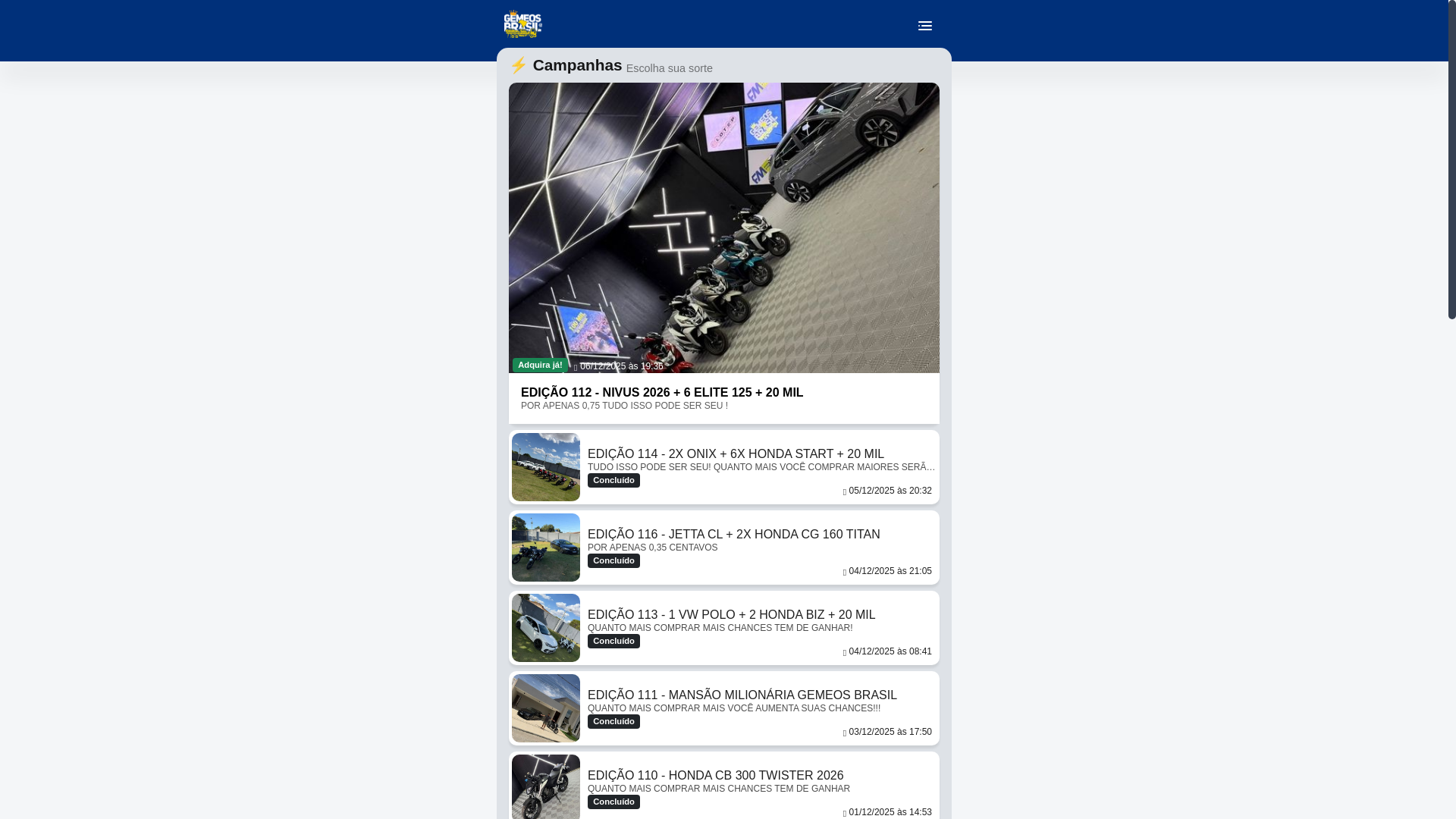 website screenshot of https://gemeosbrasilsorteios.site/