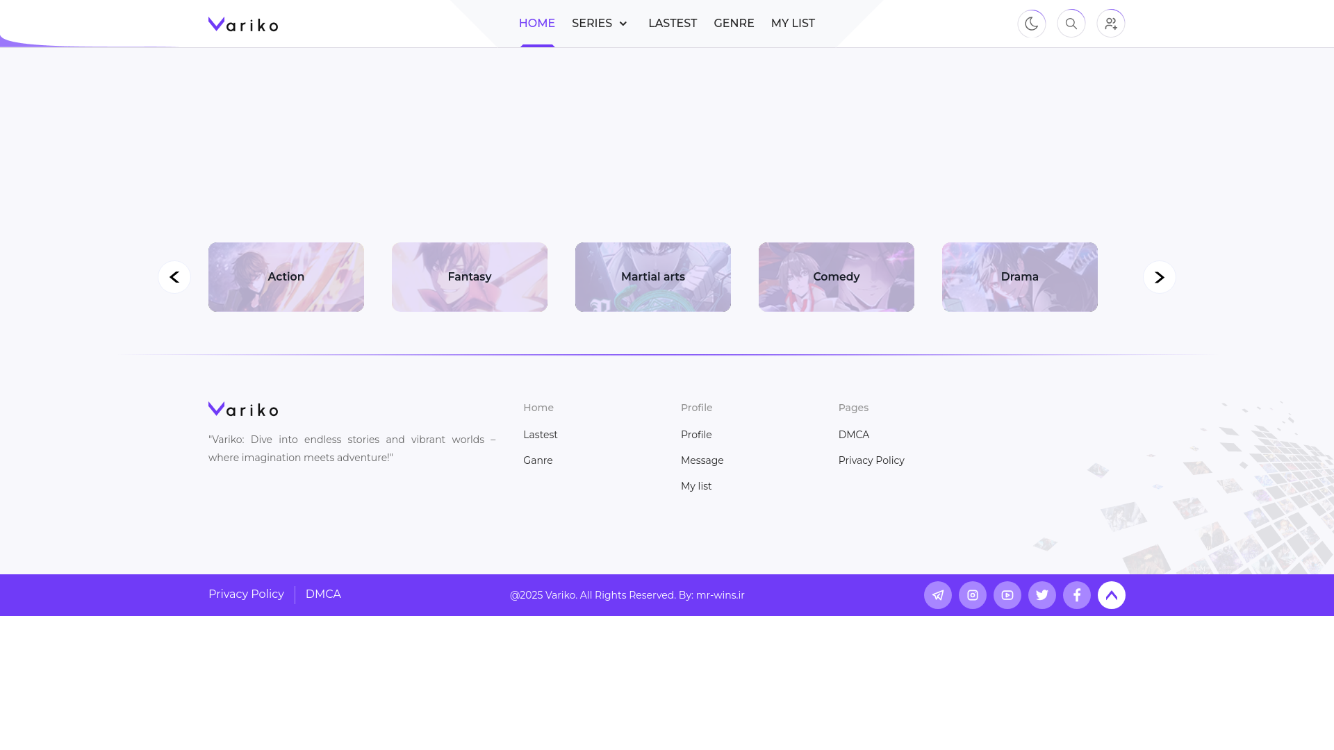 website screenshot of https://variko.org/
