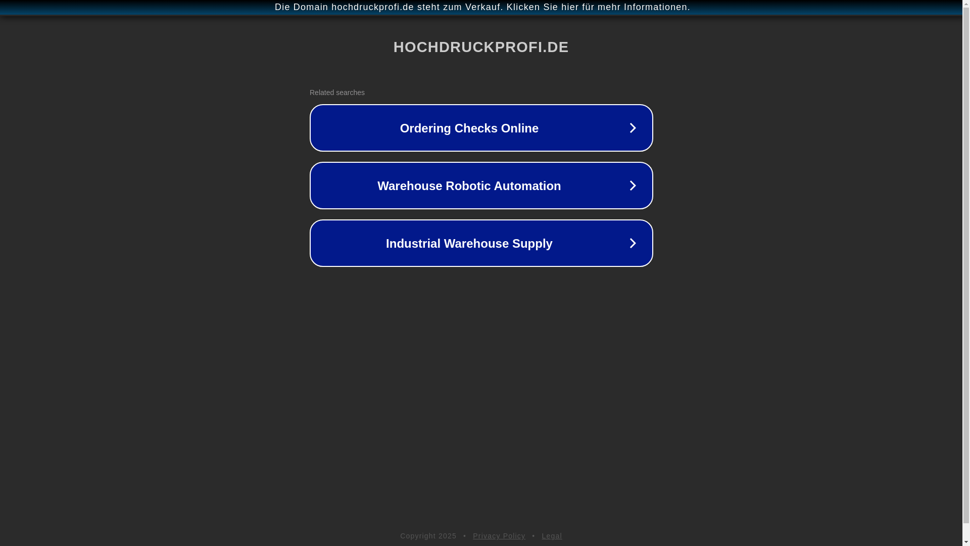 website screenshot of https://hochdruckprofi.de/