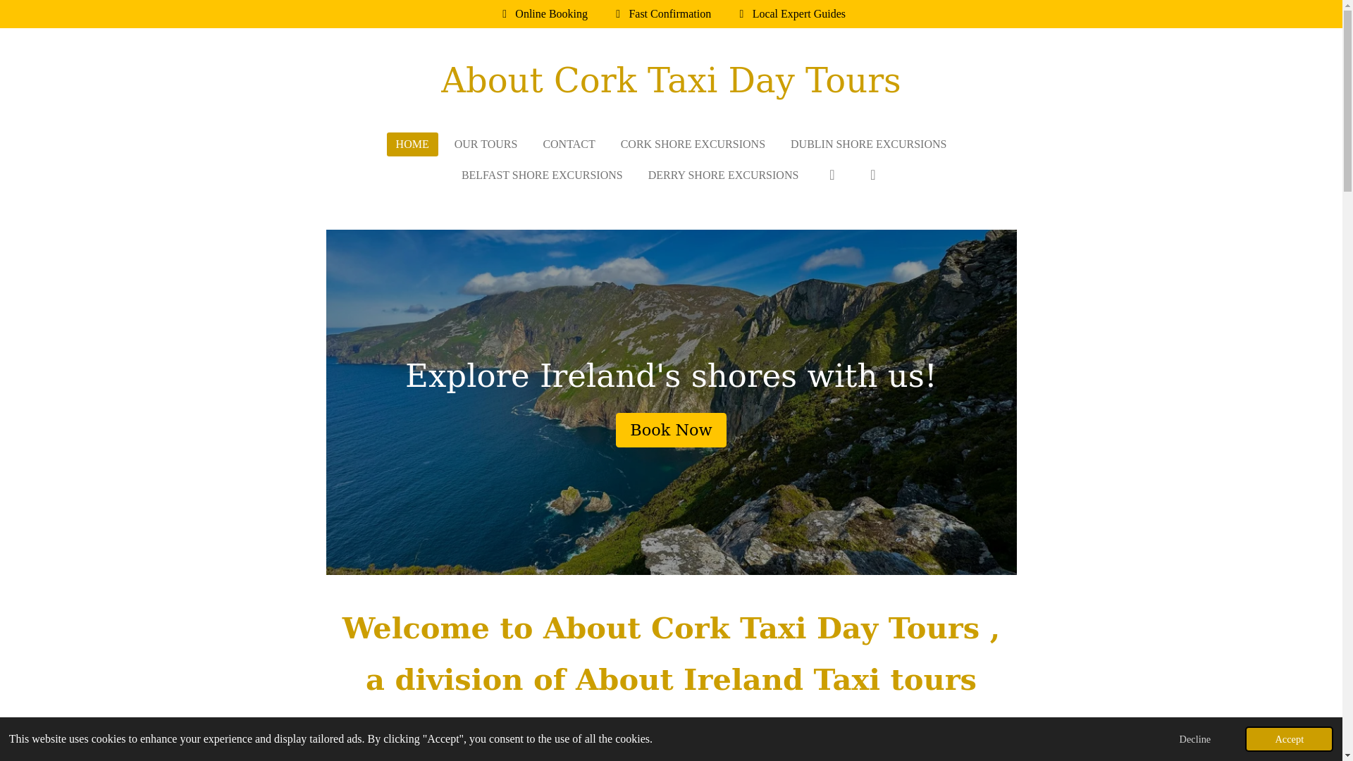 website screenshot of https://aboutcorktaxidaytours.com/