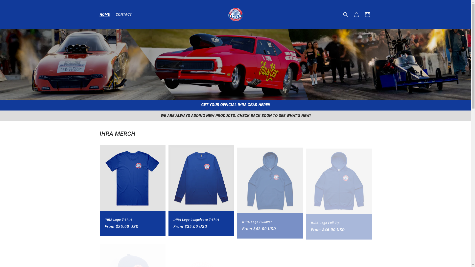 website screenshot of https://ihra.shop/