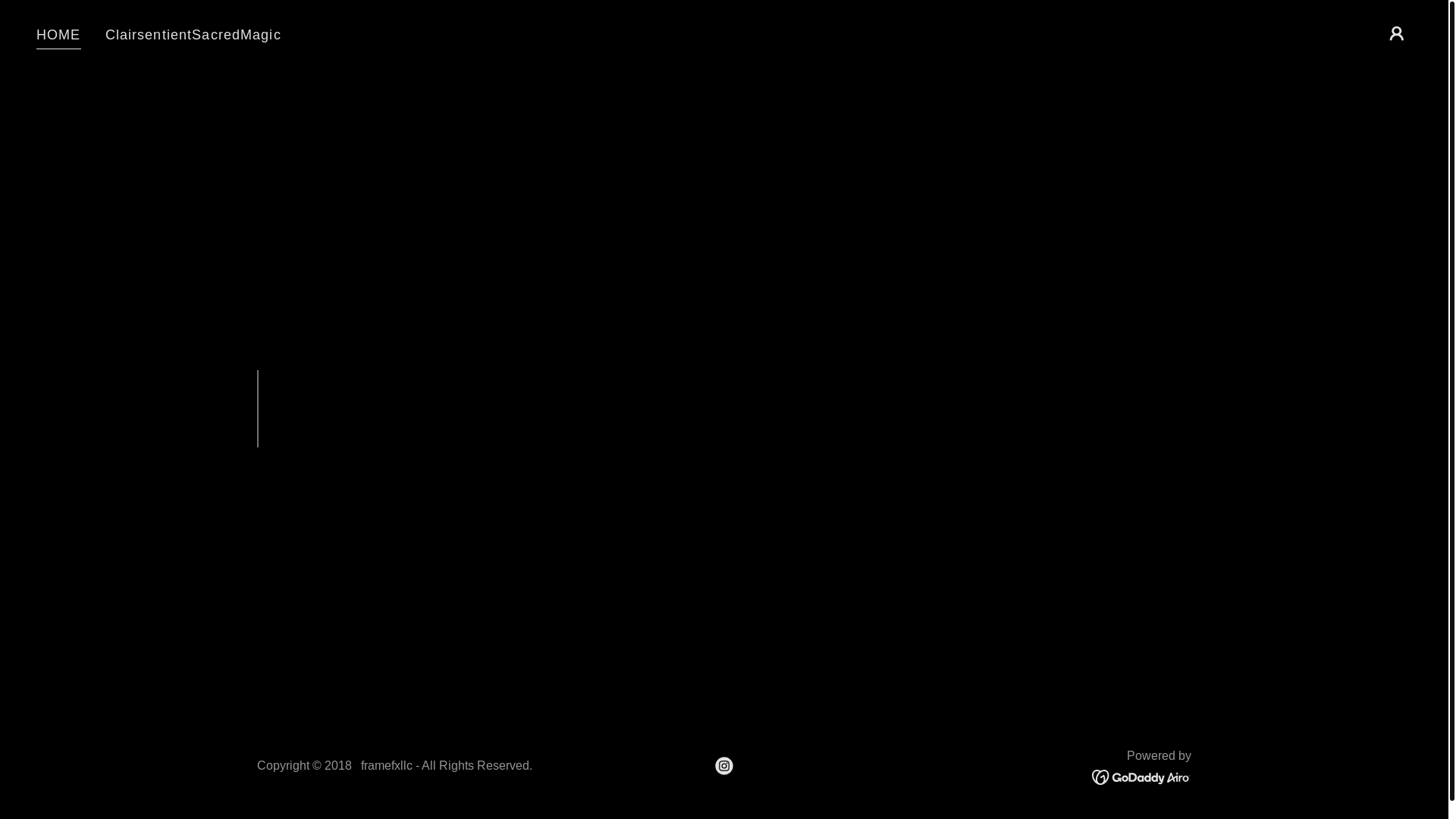 website screenshot of https://clairsentientsacredmagic.com/