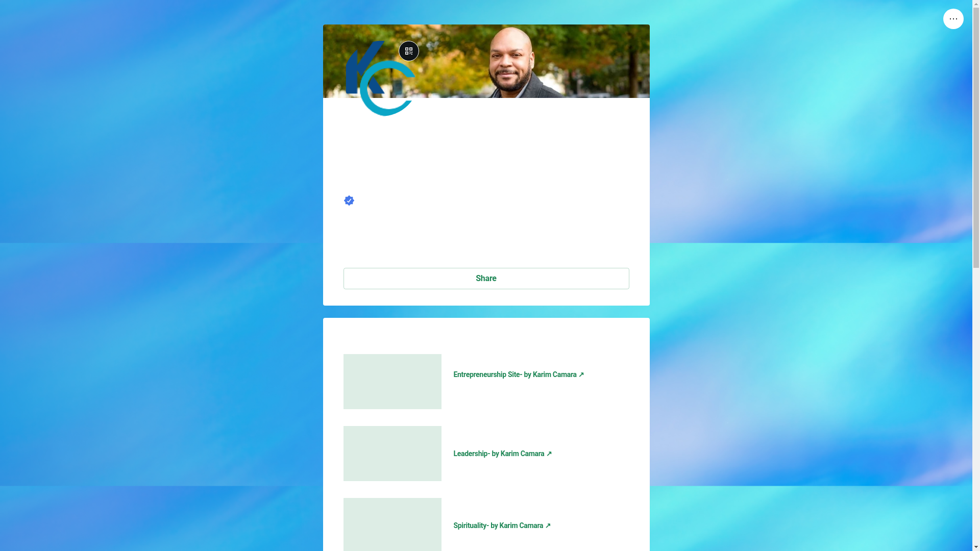 website screenshot of https://karimcamara.guru/