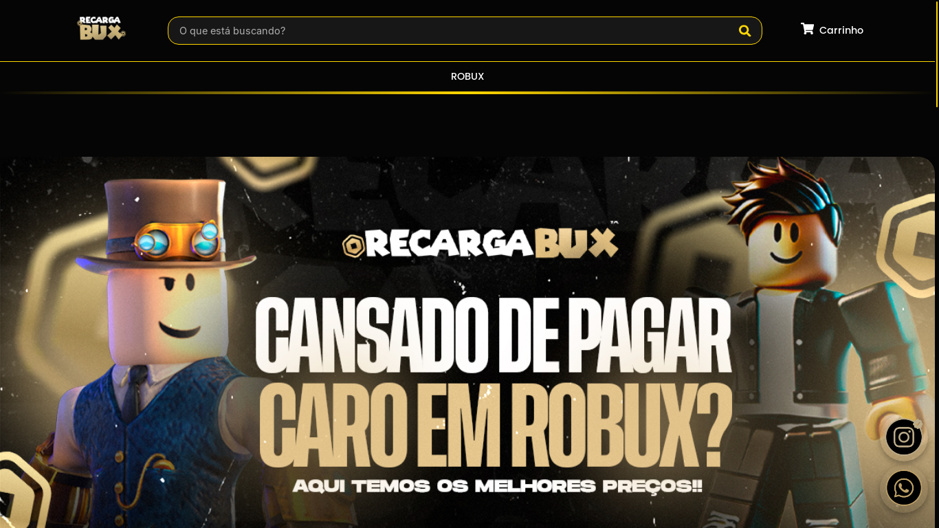 website screenshot of https://recargabuxbrasil.com/