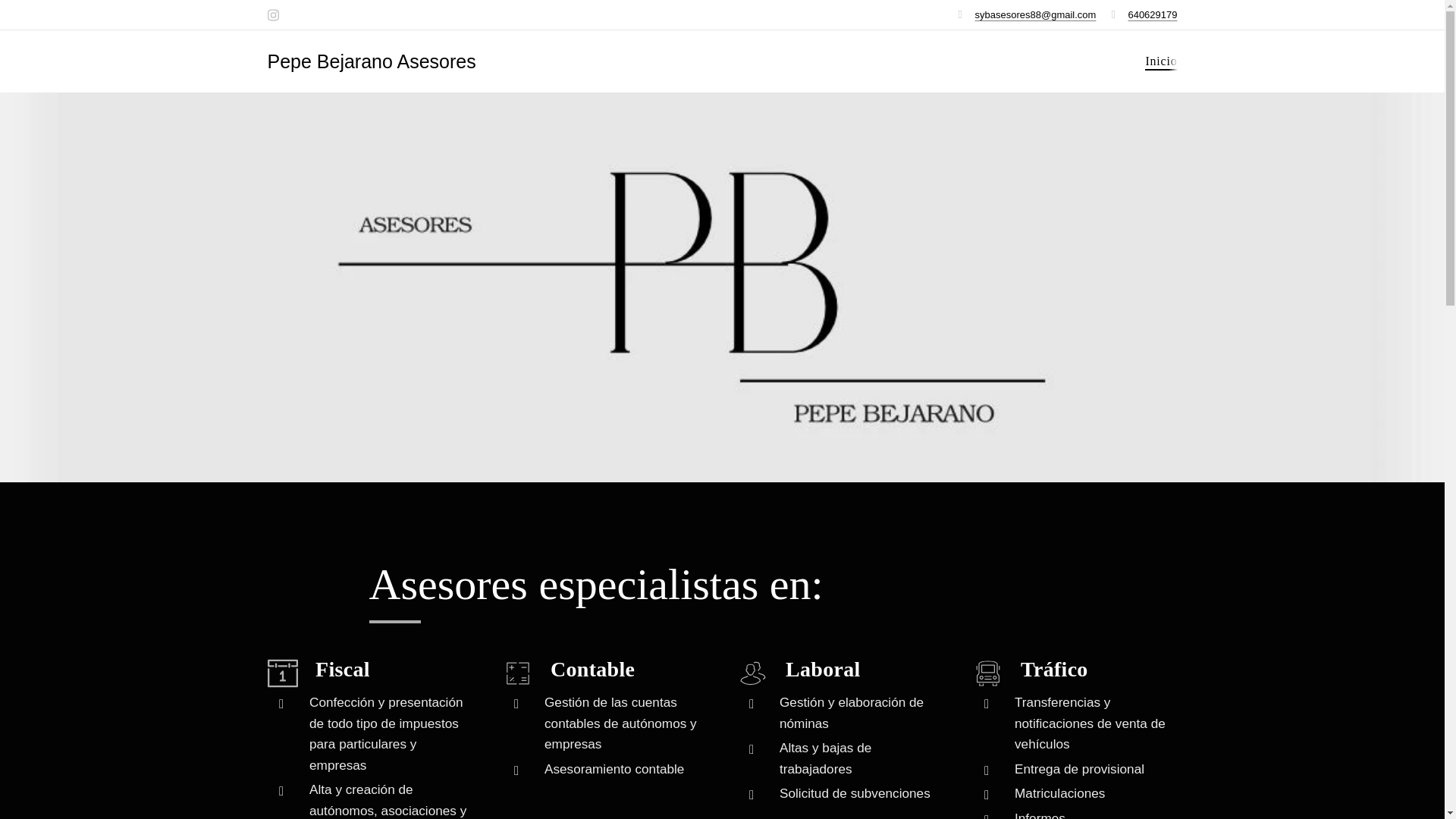 website screenshot of https://pepebejaranoasesores.es/