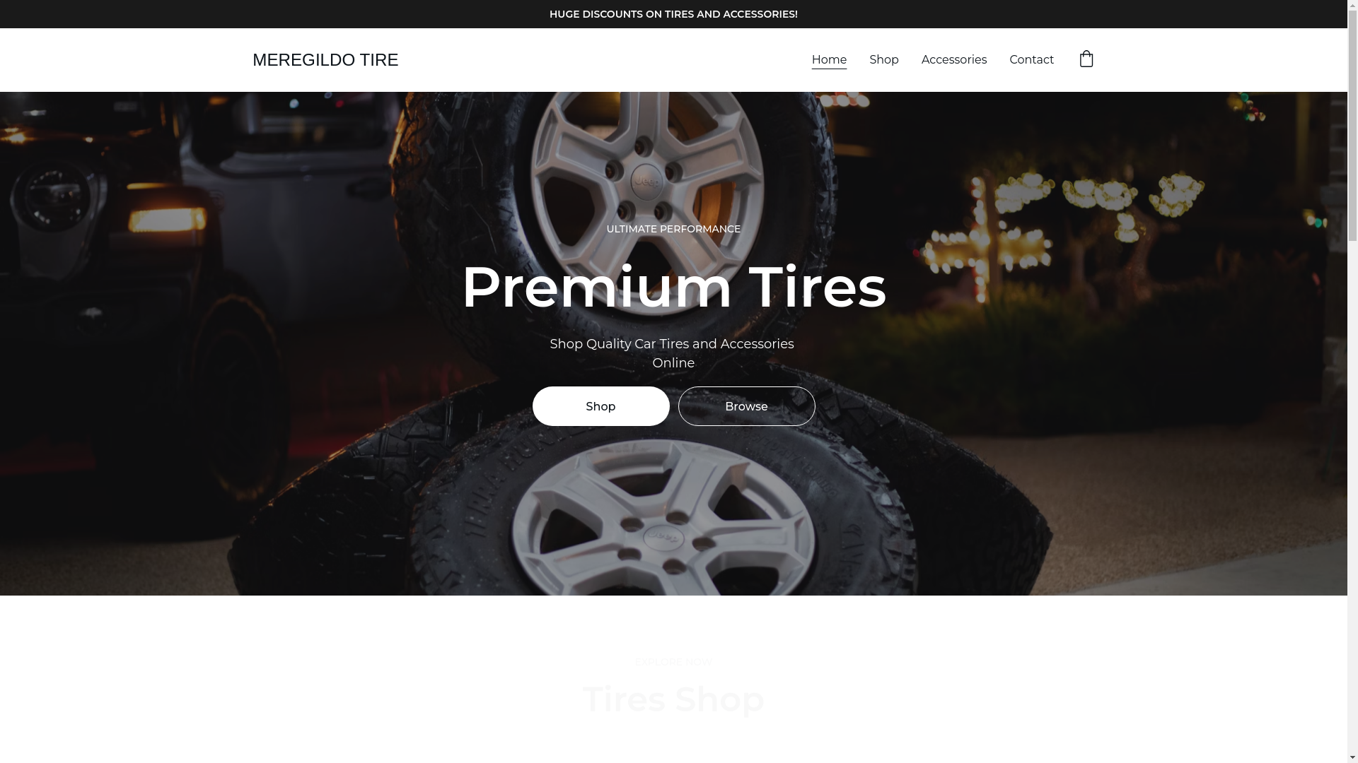 website screenshot of https://meregildotire.com/