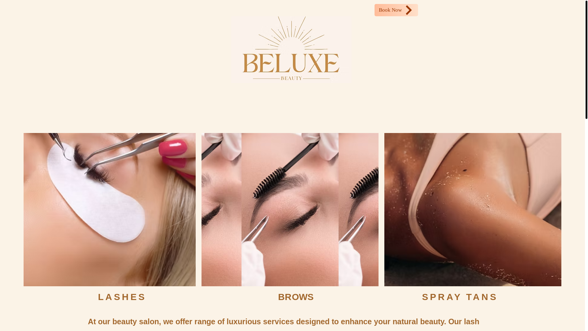 website screenshot of https://beluxebeauty.online/