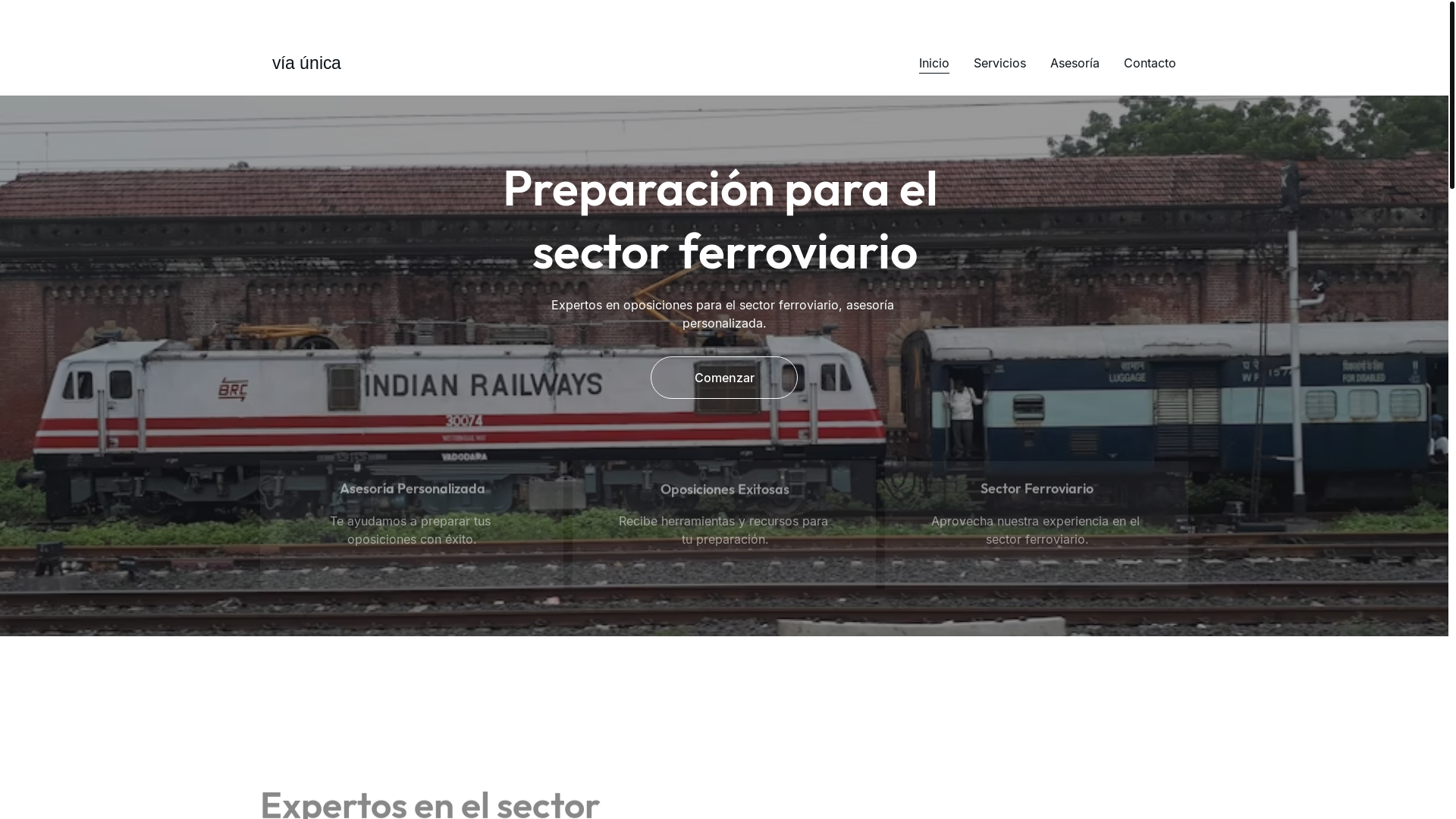 website screenshot of https://viaunicaoposiciones.com/