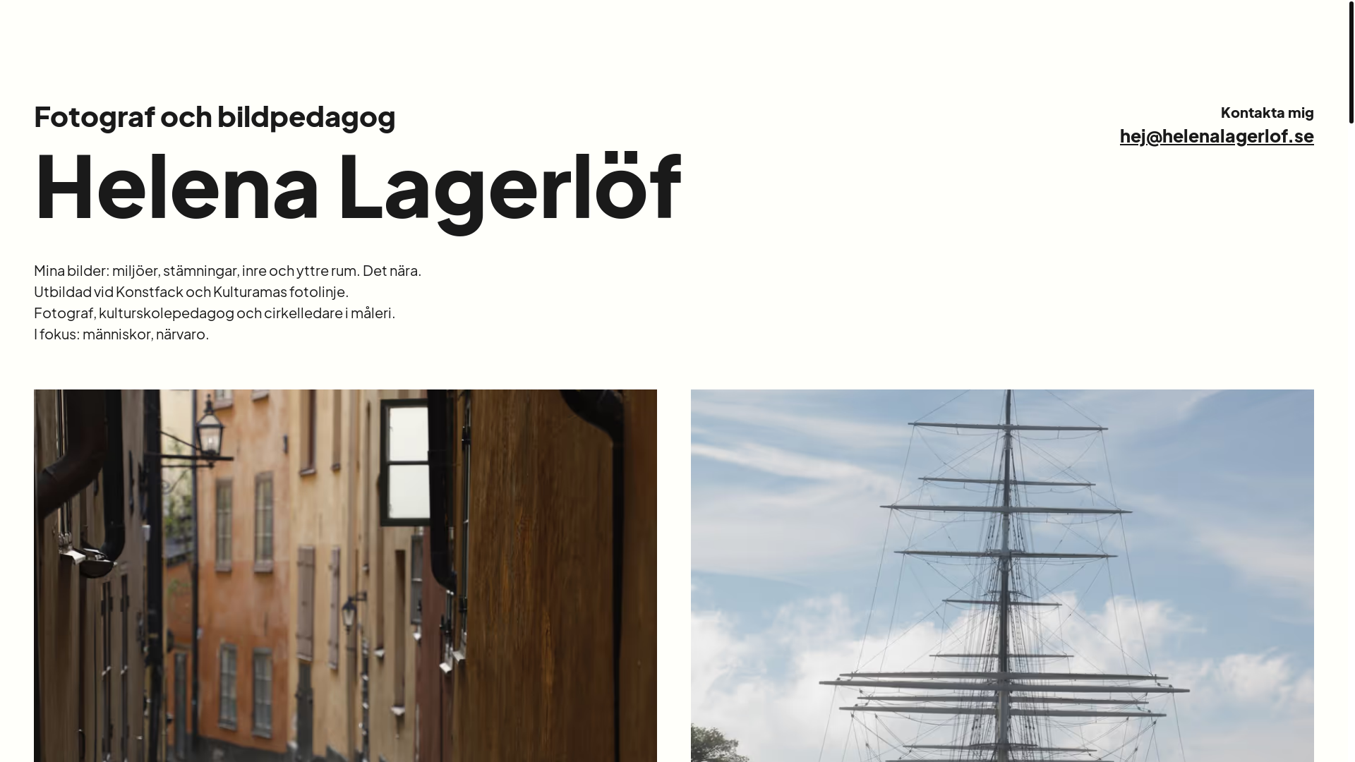 website screenshot of https://helenalagerlof.pages.dev/