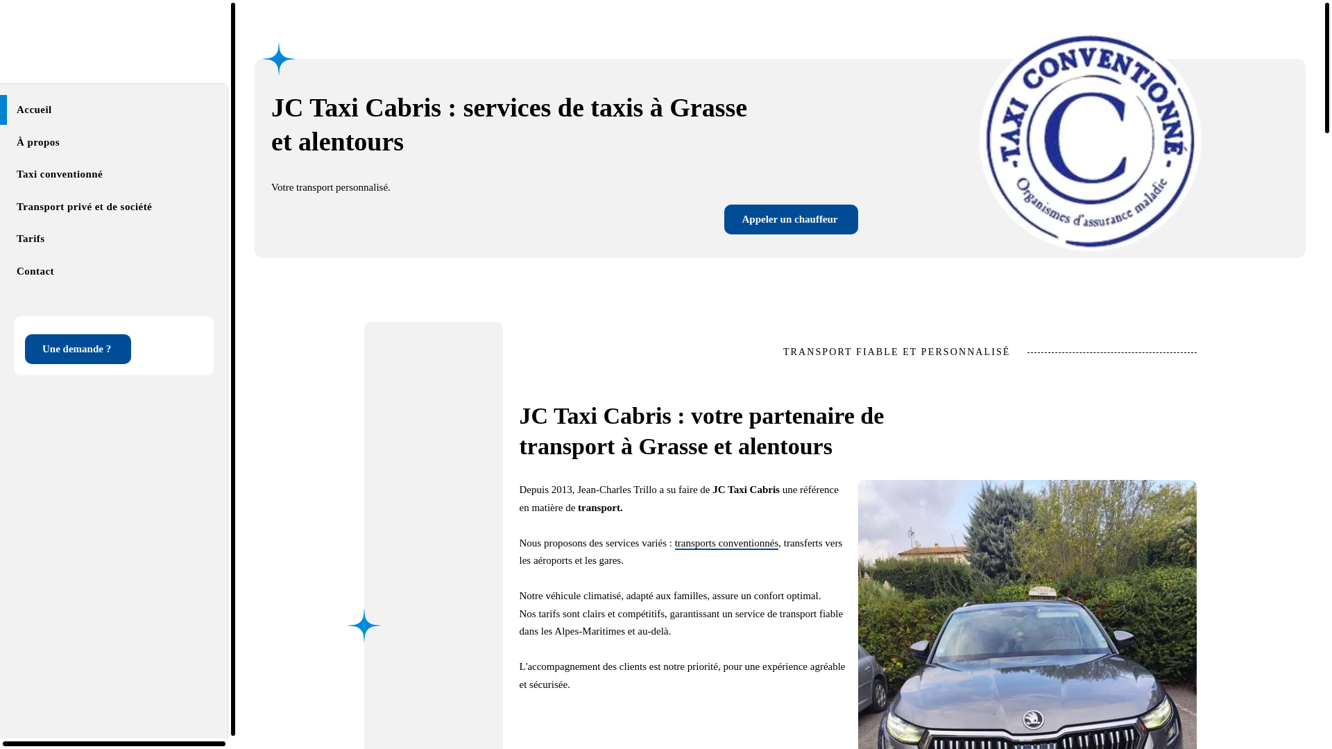 website screenshot of https://jc-taxi-cabris.fr/