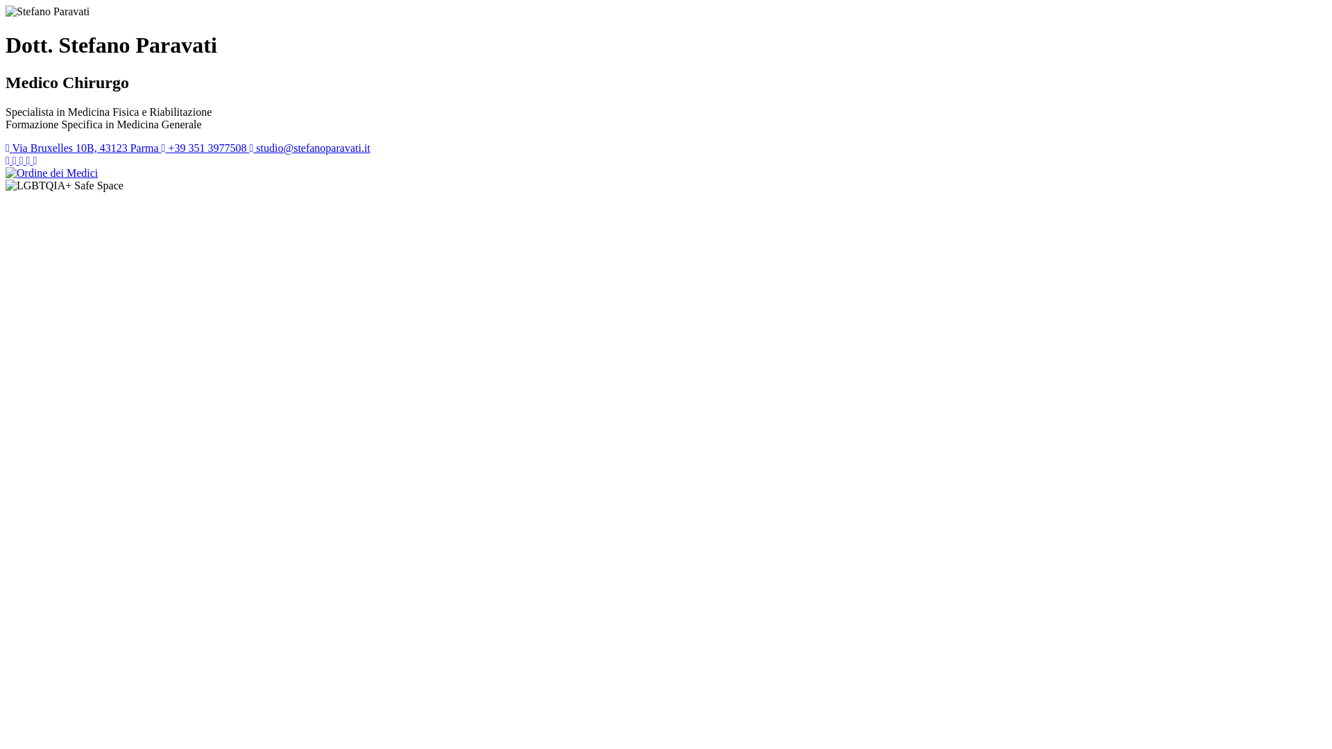 website screenshot of https://stefanoparavati.it/