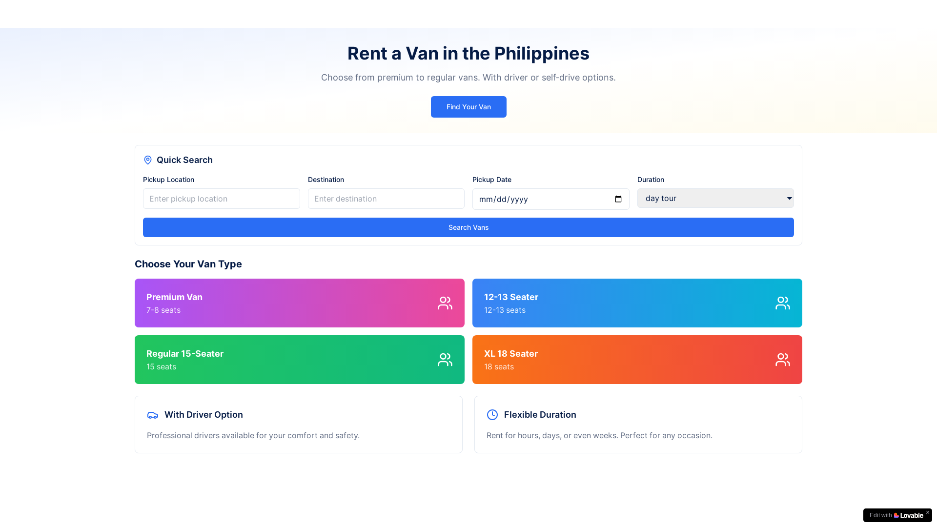 website screenshot of https://taravan.net/