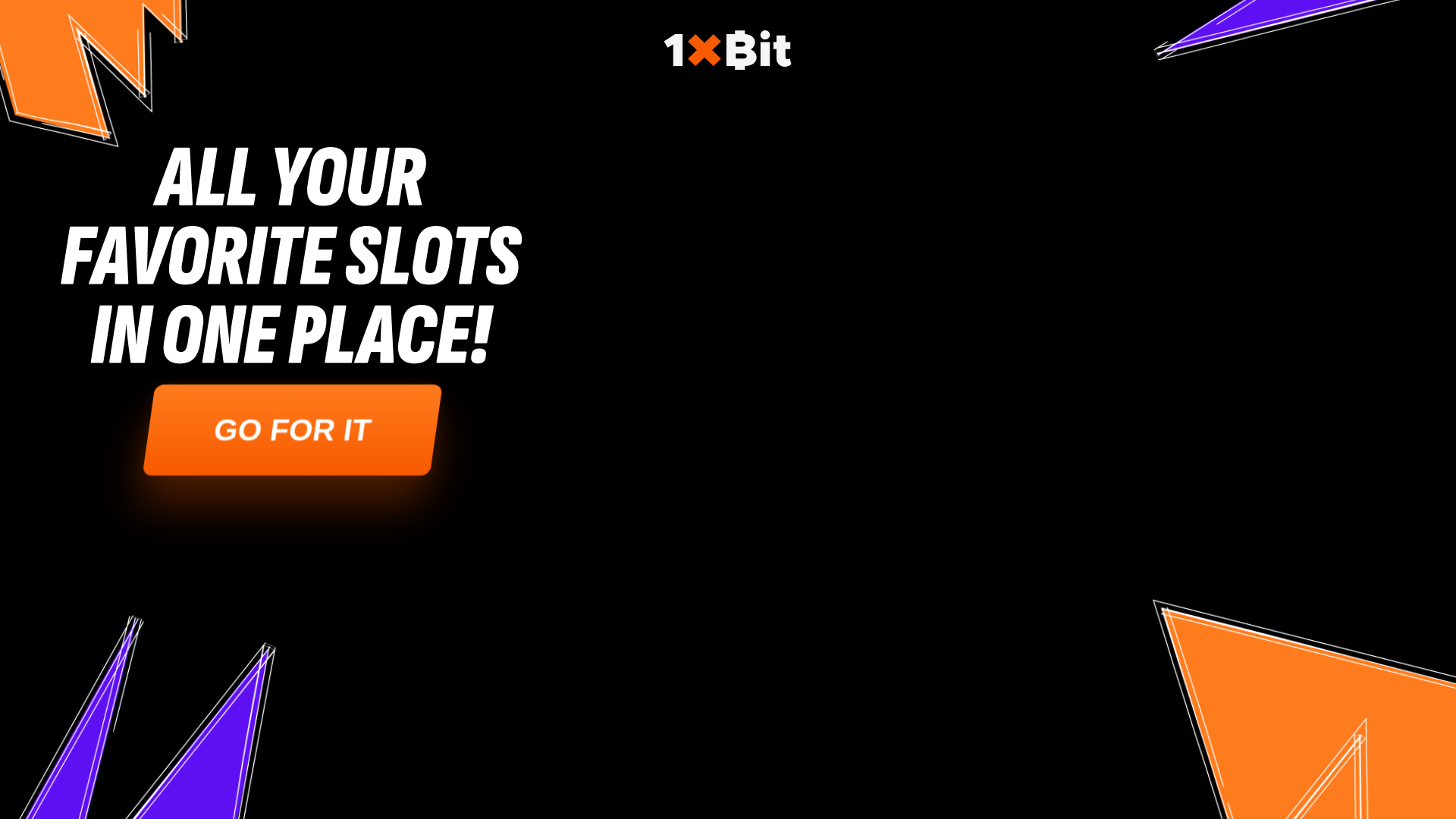 website screenshot of https://slotsin1xbit.com/