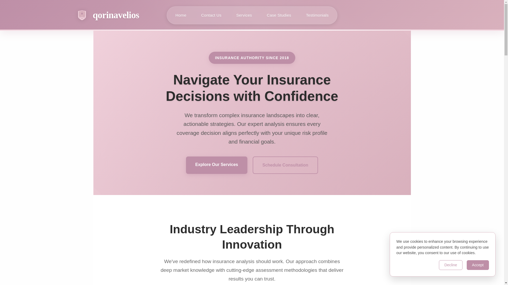 website screenshot of https://qorinavelios.com/
