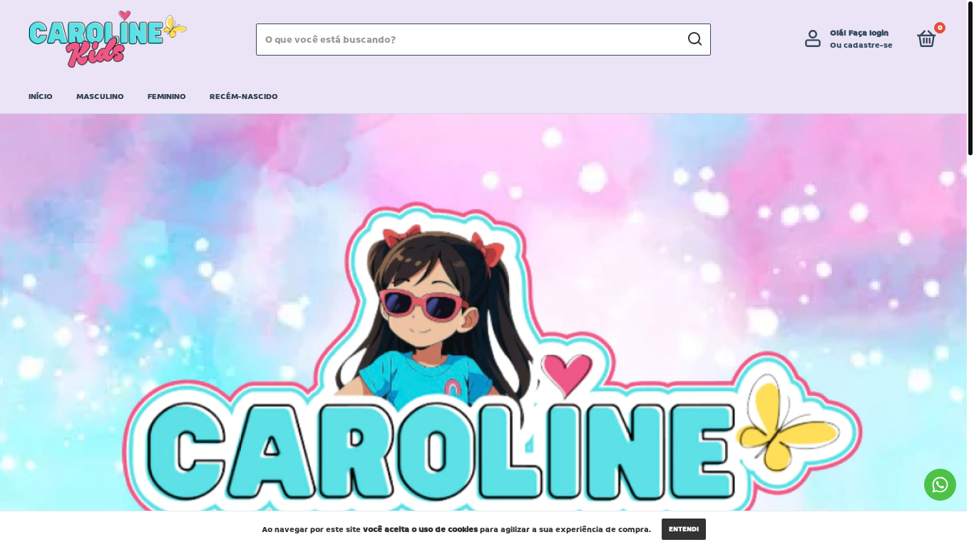 website screenshot of https://carolinekidsmodainfantil.com.br/