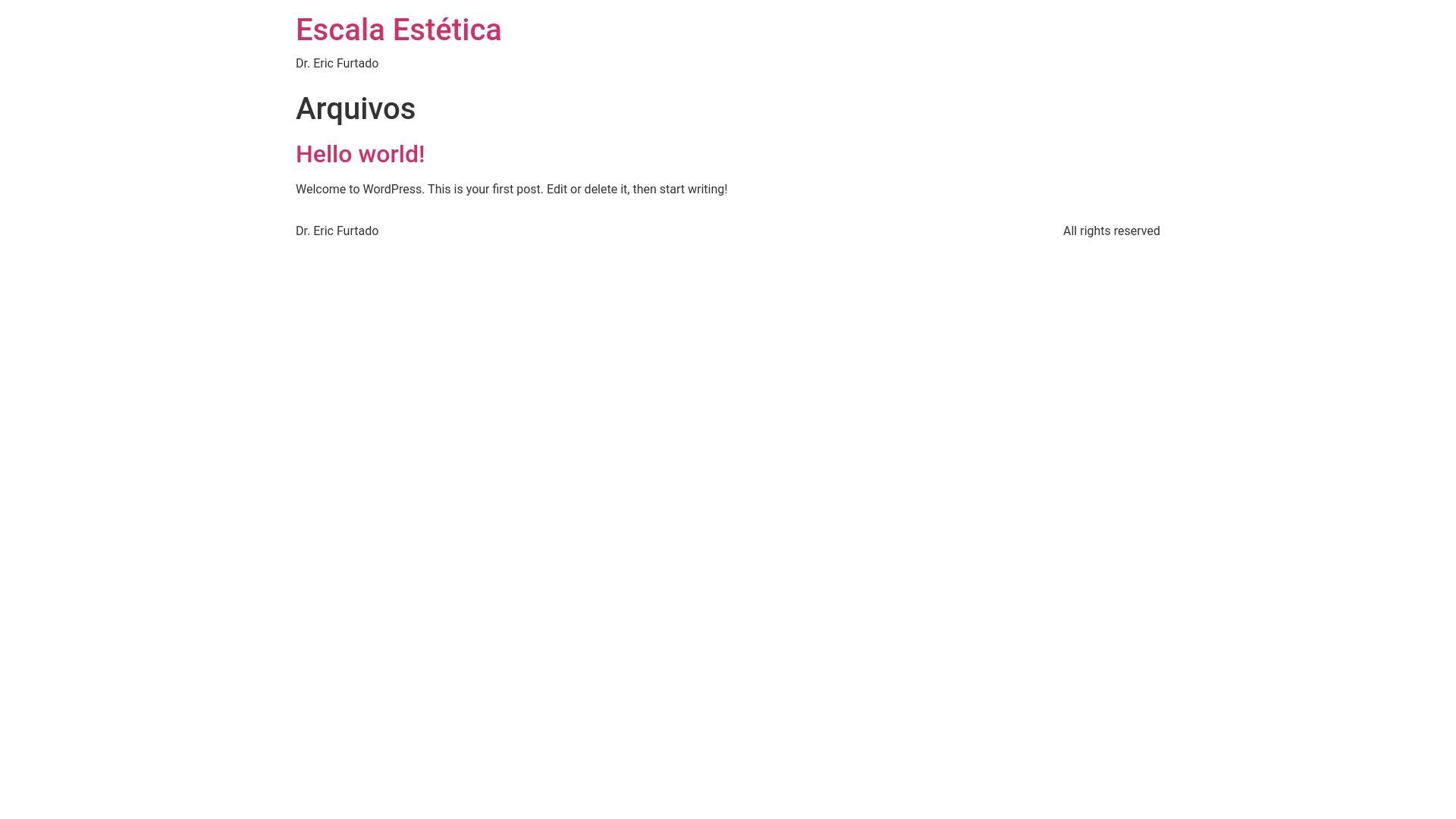 website screenshot of https://escaladaestetica.com.br/