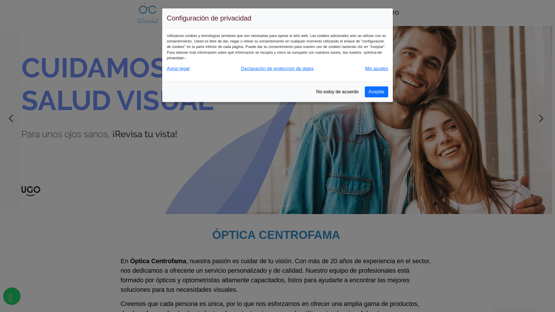 website screenshot of https://tuvisionana.es/