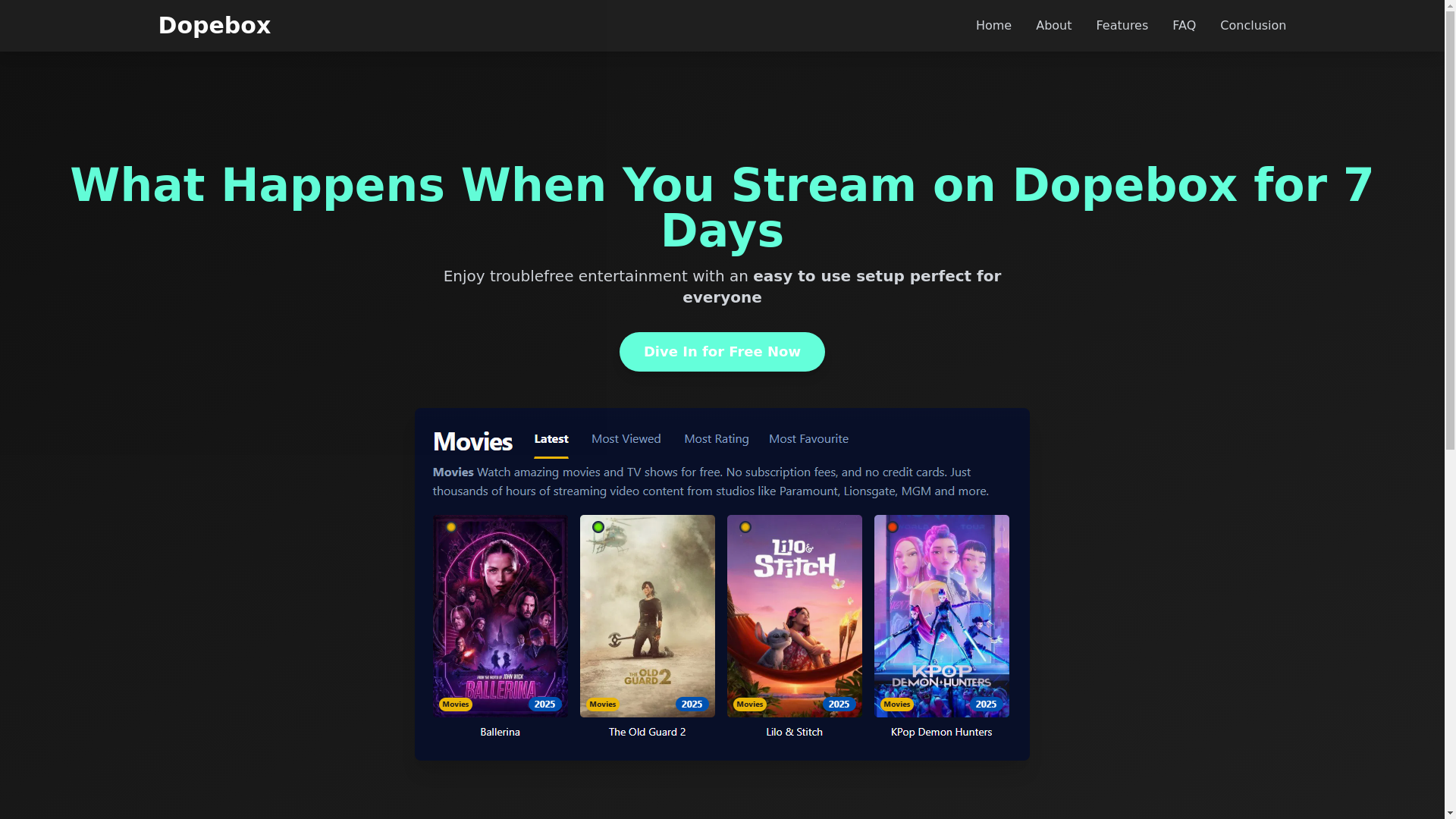 website screenshot of https://dopebox-y1uf.pages.dev/