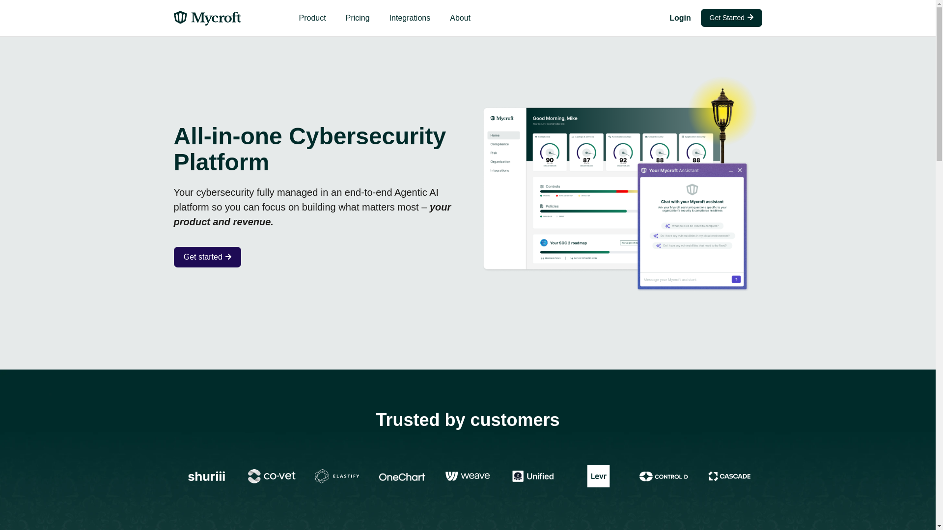 website screenshot of http://Mycroft.io