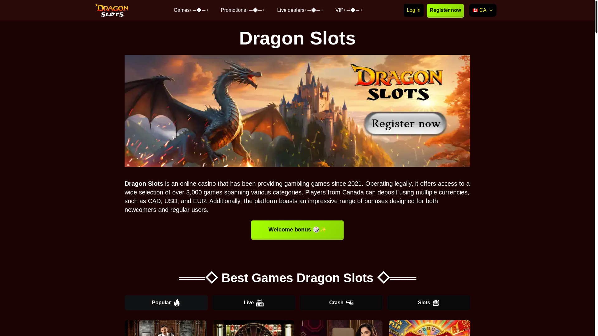 website screenshot of https://dragon-slots-ca-3705.pages.dev/
