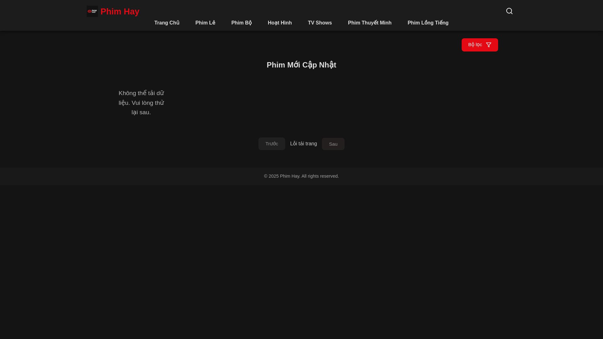website screenshot of https://phimhay.pages.dev/