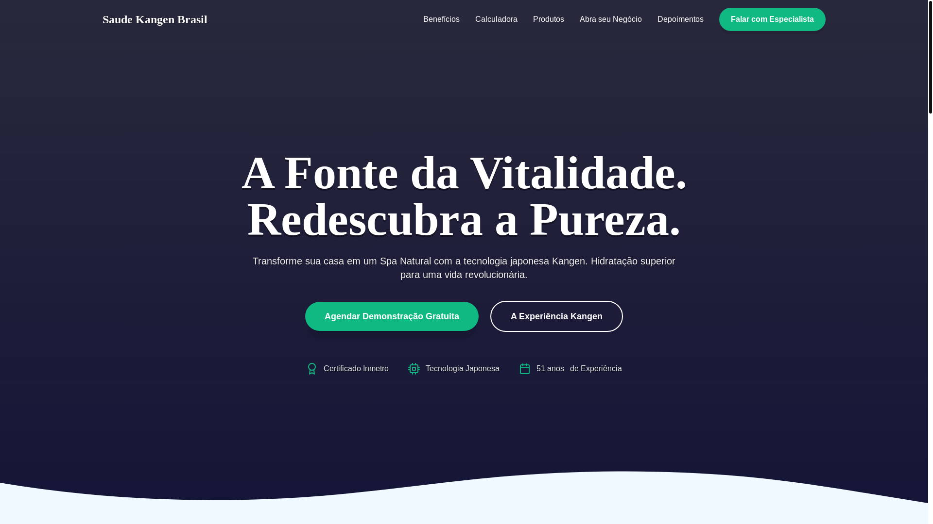 website screenshot of https://saudekangenbrasil.com.br/