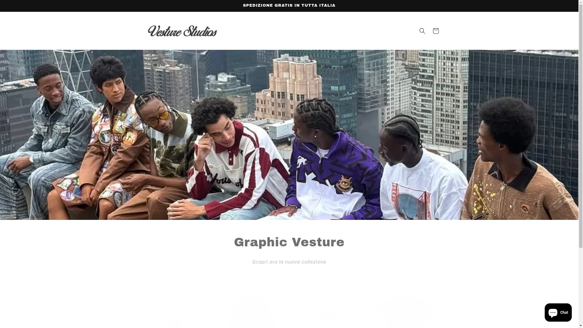 website screenshot of https://vesturestudios.it/