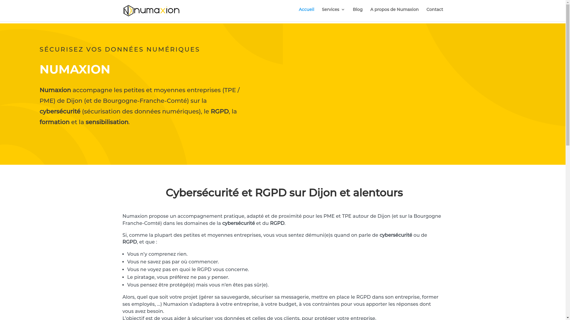 website screenshot of https://numaxion.fr
