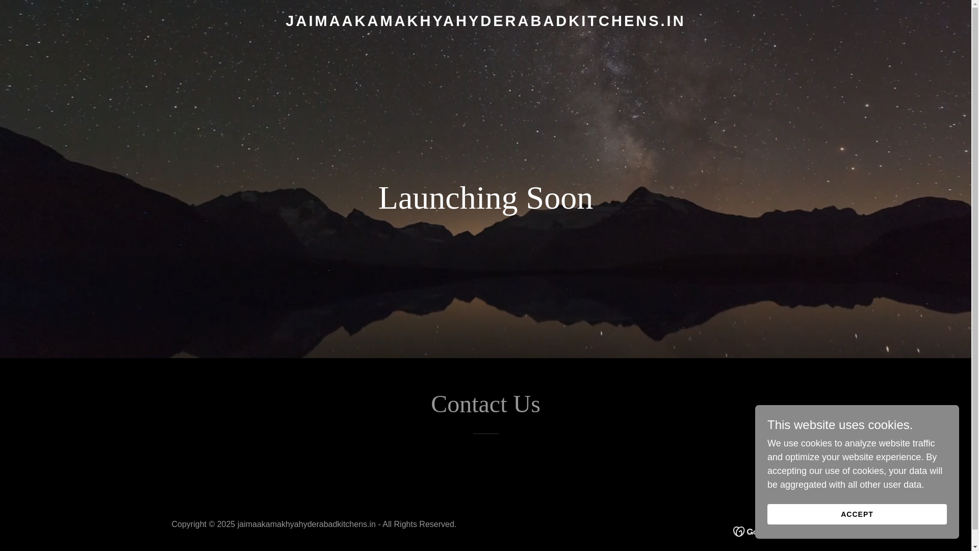 website screenshot of https://jaimaakamakhyahyderabadkitchens.in/