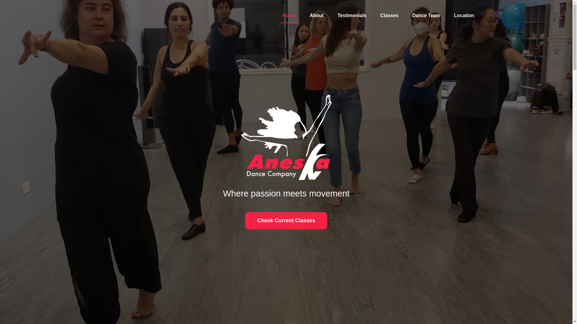 website screenshot of https://aneskadancecom.pages.dev/
