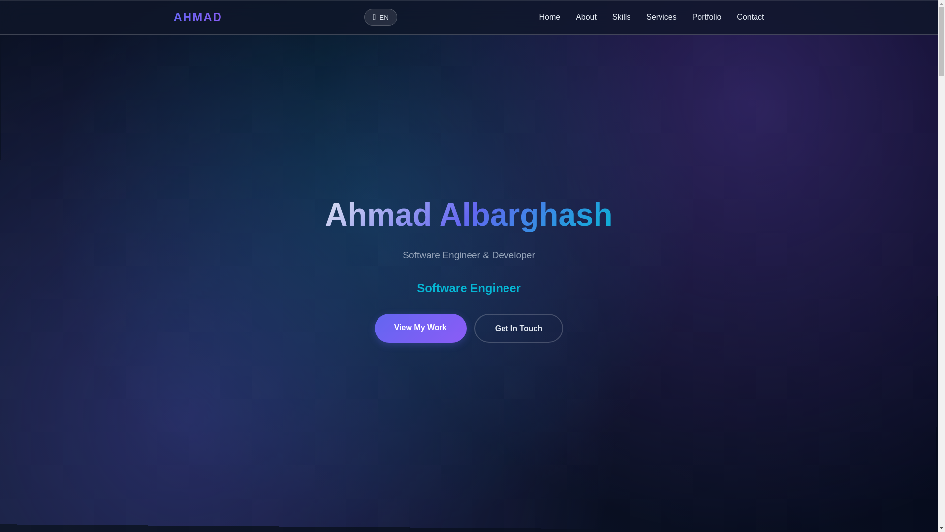 website screenshot of https://ahmadalbarghash.tech/