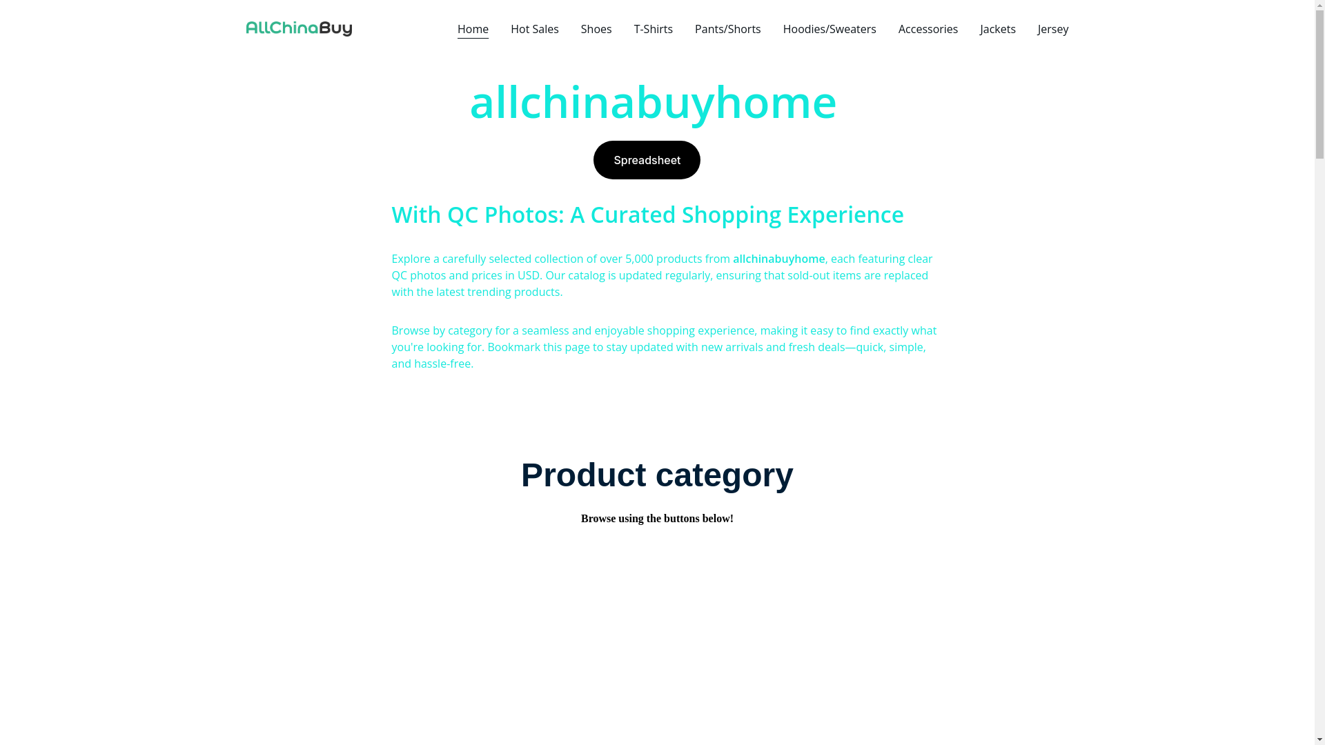 website screenshot of https://allchinabuyhome.com/