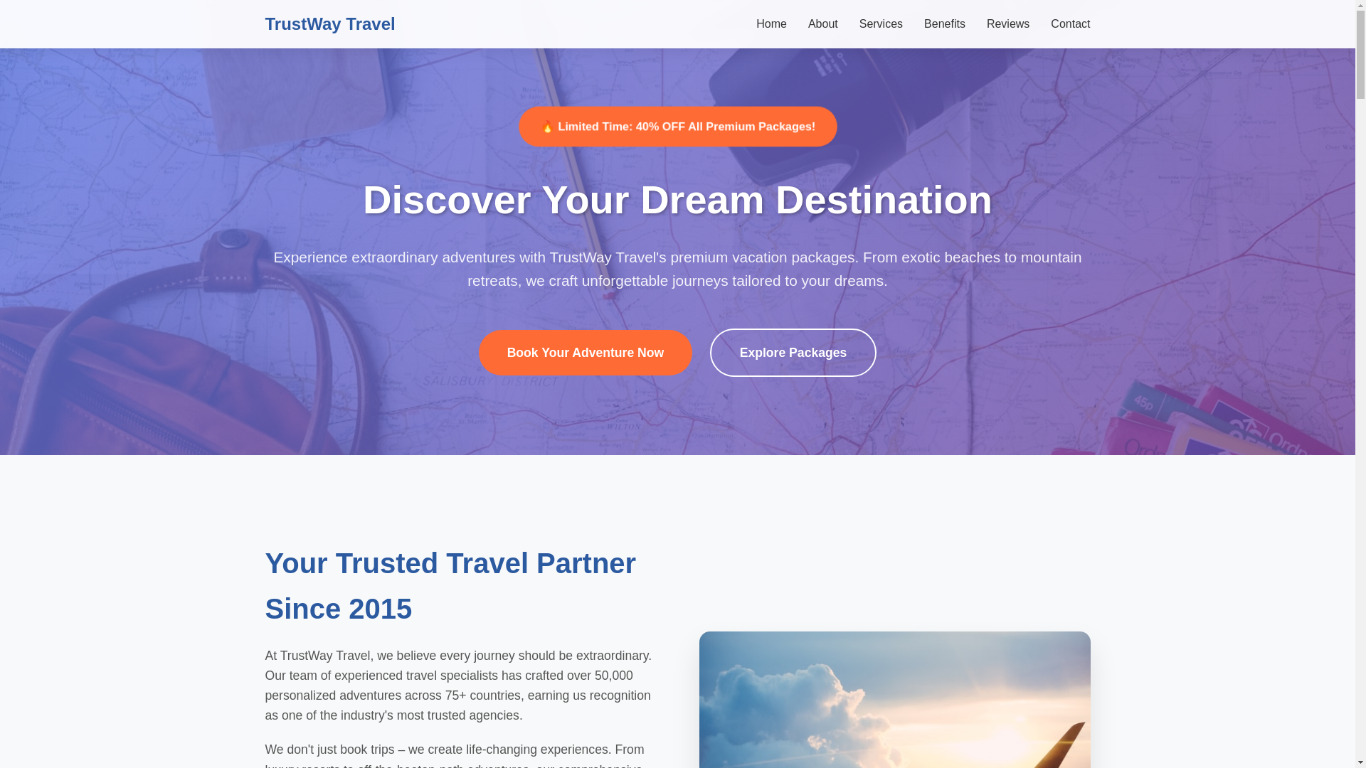 website screenshot of https://trustwaytravel.shop/