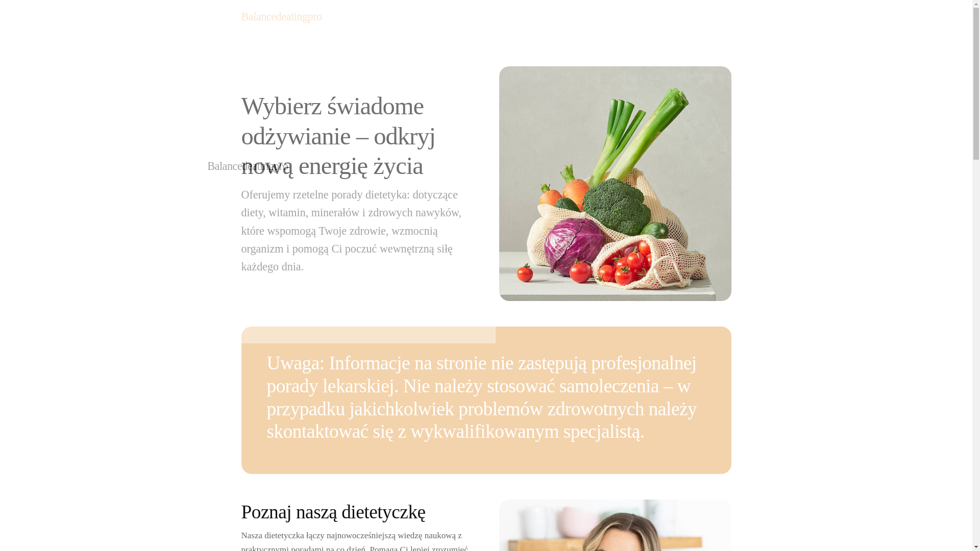 website screenshot of https://balancedeatingpro.info/