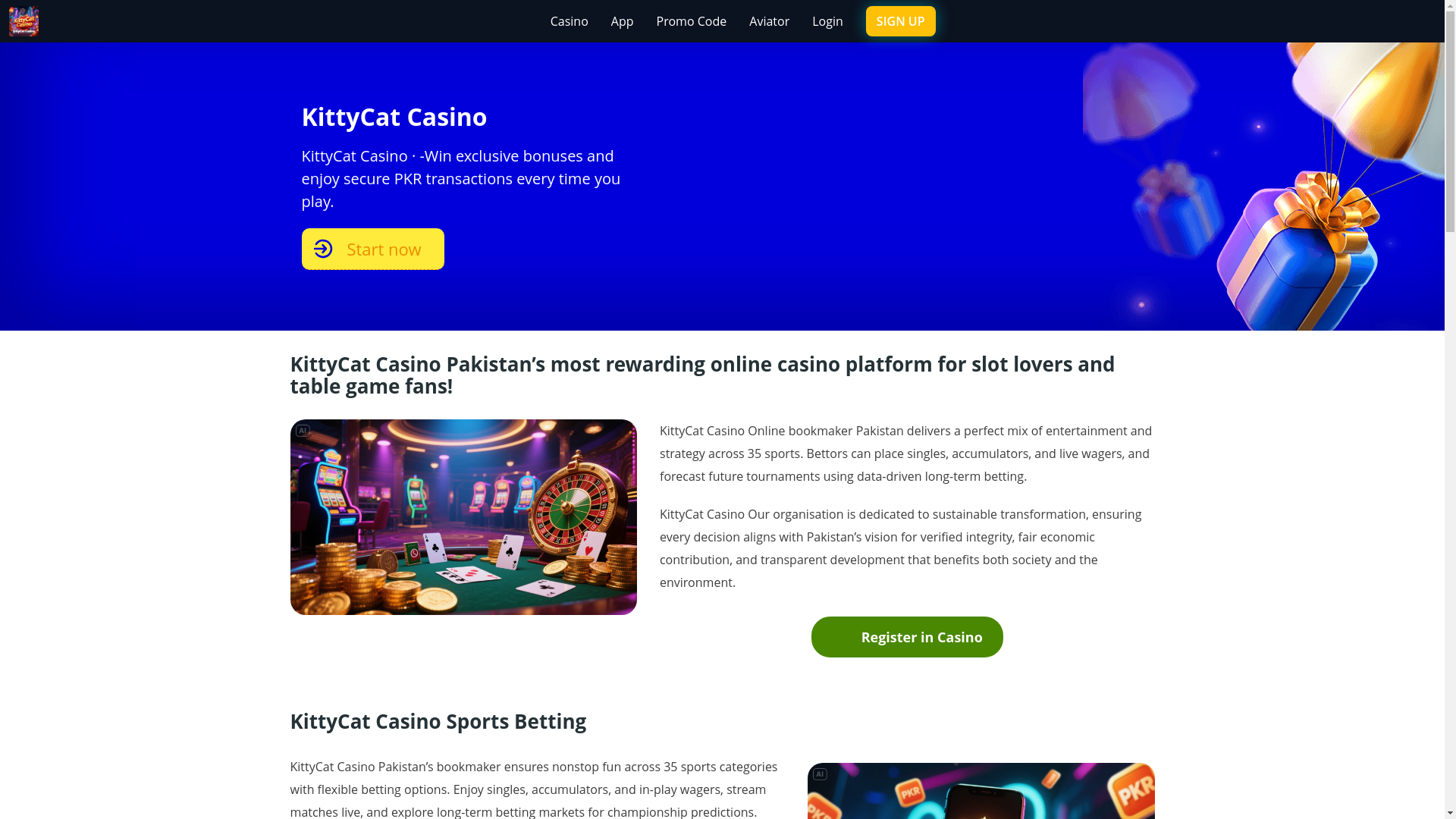 website screenshot of https://kittycatcasinod.com/