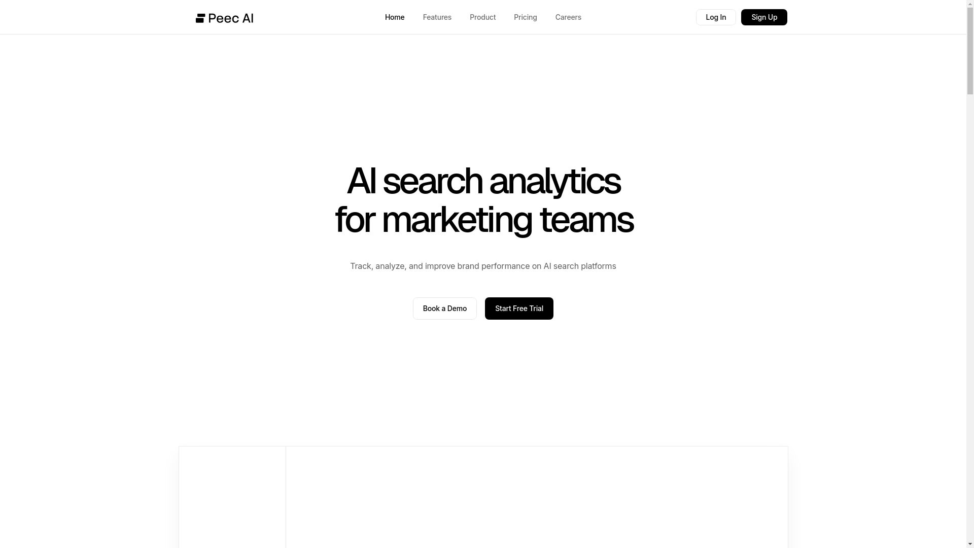 website screenshot of https://peecai.tech/
