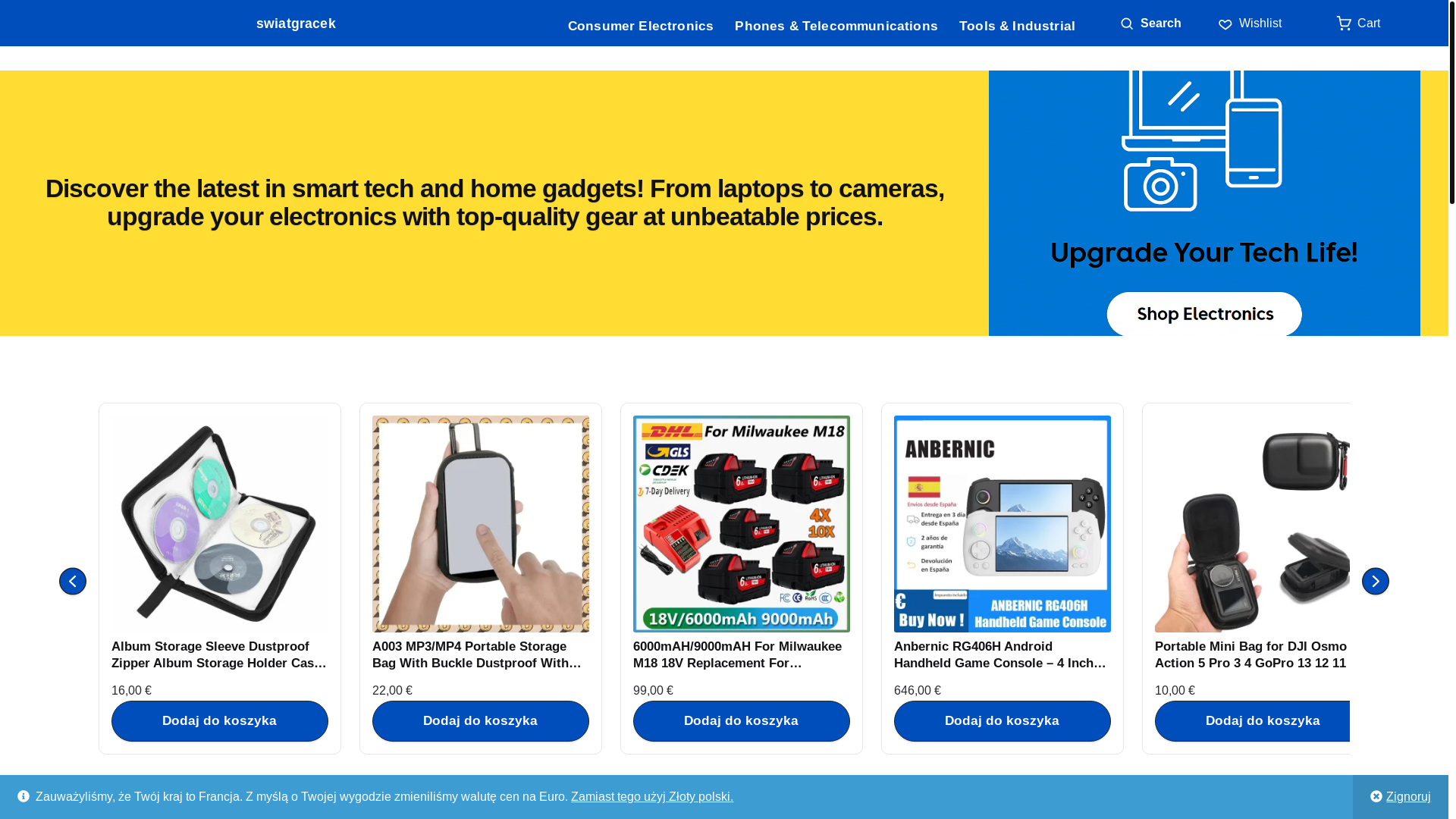 website screenshot of https://swiatgracek.xyz/
