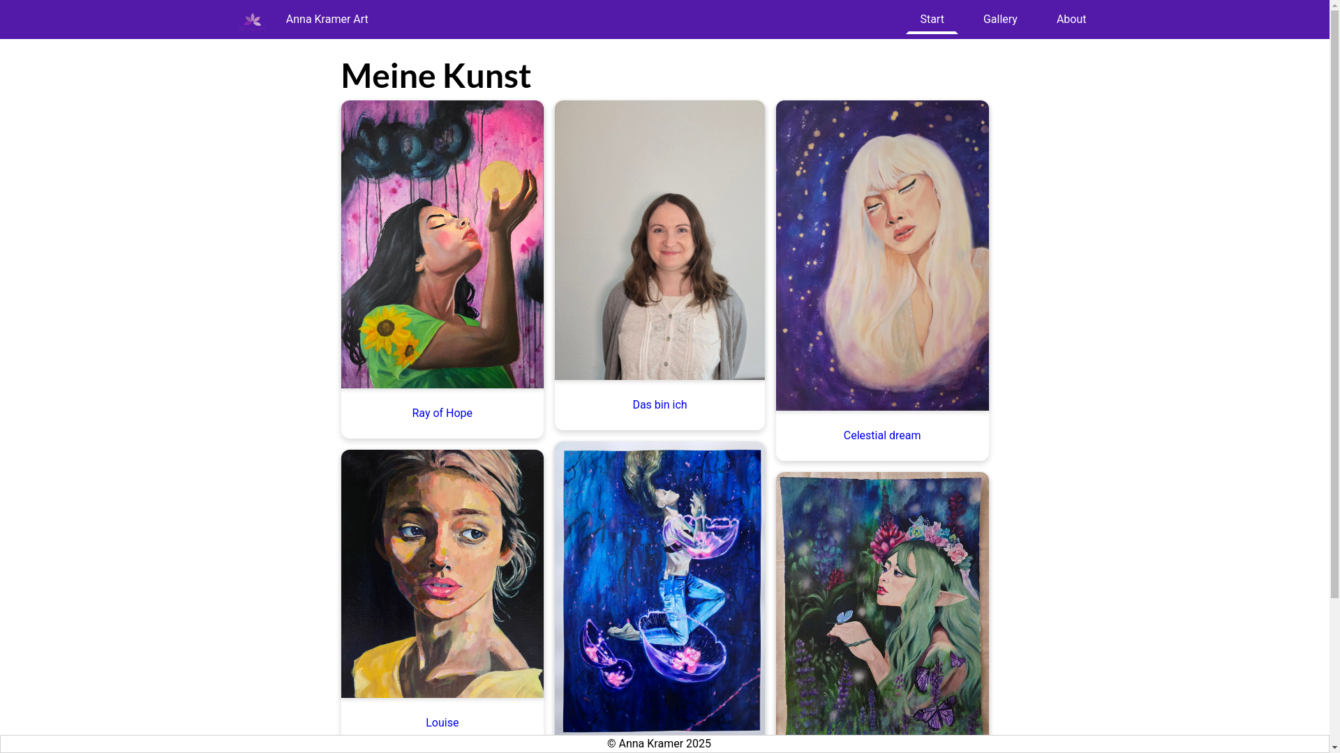 website screenshot of https://anna-kramer-art.de/